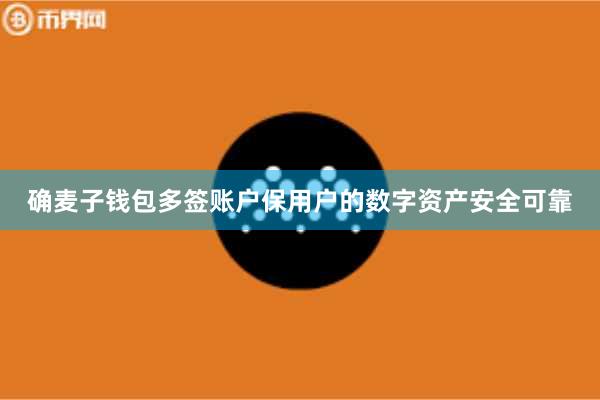 确麦子钱包多签账户保用户的数字资产安全可靠
